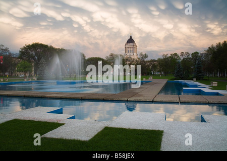 Legislative Building, Winnipeg, Manitoba, Kanada, Nordamerika Stockfoto