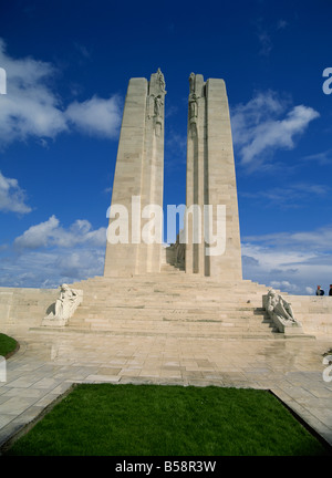 Ersten Weltkrieg Vimy Canadian Memorial in der Nähe von Objektiv Nord Pas de Calais Nord Picardiy Frankreich Europa Stockfoto
