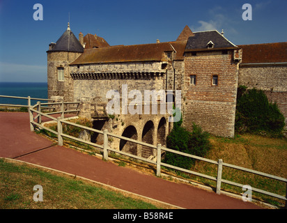 Schloss Dieppe Seine Maritime Haute Normandie Frankreich Europa Stockfoto