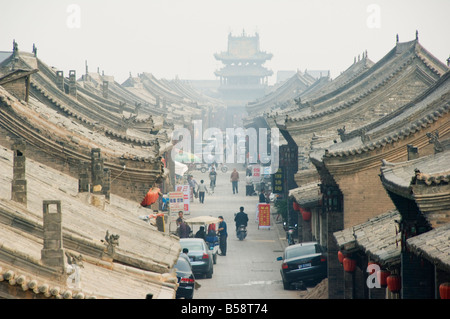 Historische alte Stadt Gebäude, UNESCO-Weltkulturerbe Stadt Pingyao, Shanxi Provinz, China Stockfoto