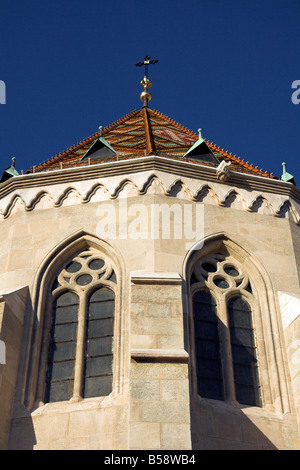 Matyas Kirche, Schloss-Hügel, Buda, Altstadt, Budapest, Ungarn Stockfoto