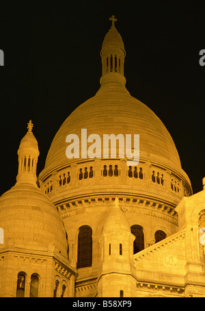 Die Kuppel der Basilique du Sacré-Coeur, Montmartre, Paris, Frankreich, Europa Stockfoto