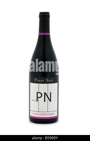 Pinot Noir Slavyantsi Estate 2005 Flasche Rot Wein Bulgarien Stockfoto