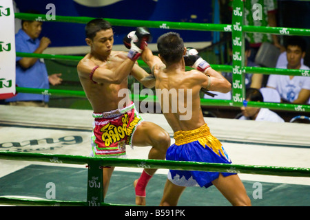 Muay Thai - Punch block Stockfoto