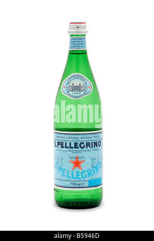 San Pellegrino funkelnden natürliches Mineralwasser Italien Bergamo Flasche Einheit Stockfoto