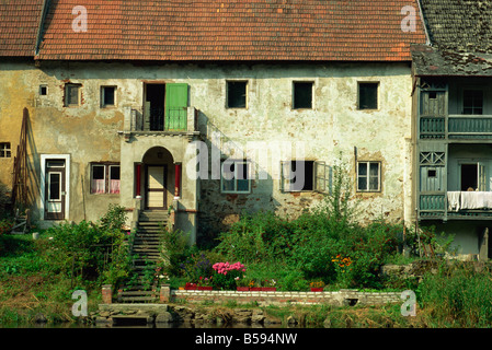 Typische böhmische Haus, Rozmberk nad Vltavou, Böhmen, Tschechische Republik, Europa Stockfoto