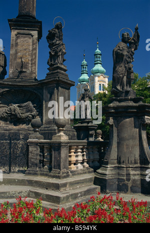 Jesuitenkirche, Hauptplatz, Ostböhmen, Hradec Kralove, Tschechische Republik, Europa Stockfoto