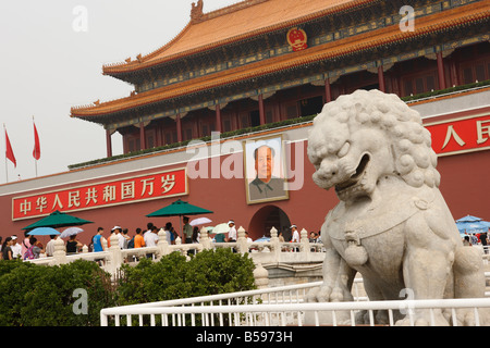 Das Tor des himmlischen Friedens - Platz des Himmlischen Friedens Peking, China. Stockfoto