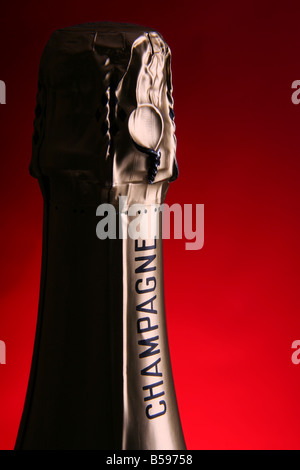 Eine Flasche Champagner Stockfoto