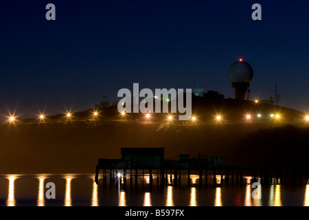 Säule Point Air Force Station in Half Moon Bay Kalifornien in der Dämmerung Stockfoto