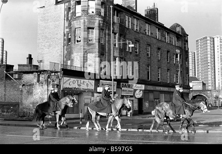 Glasgow: Architektur. General-Szenen aus der Gorbals waren, dass nur wenige von den alten Mietskasernen bleiben. Stadterneuerung des Bereichs Stockfoto