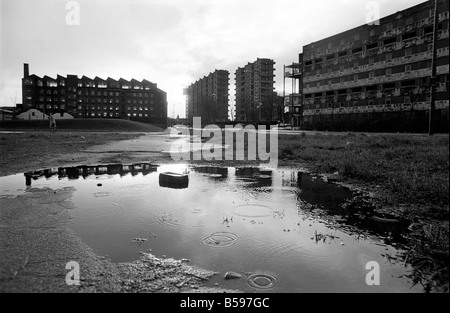 Glasgow: Architektur. General-Szenen aus der Gorbals waren, dass nur wenige von den alten Mietskasernen bleiben. Stadterneuerung des Bereichs Stockfoto