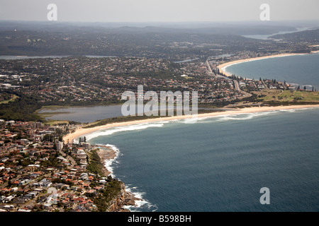 Luftbild Norden westlich von Dee warum Strand Lagune Long Reef Beach Golf Course suburban Häuser Sydney NSW Australia hohe Stockfoto