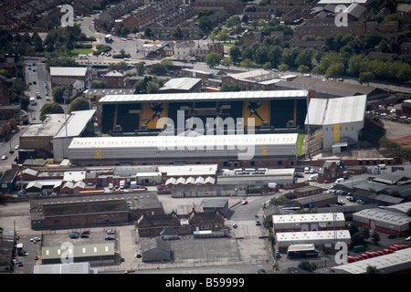 Luftbild südwestlich von Notts County Football Club Meadow Lane Industriegebiet Vorstadt beherbergt Nottingham NG2 UK hohe Stockfoto