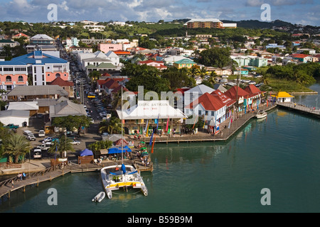 St. Johns Waterfront, Insel Antigua, Antigua und Barbuda, Leeward-Inseln, Lesser Antilles, Westindien, Caribbean Stockfoto