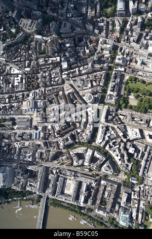 Luftbild Norden westlich von Aldwych Kingsway Lincoln s Inn Felder High Holborn Themse innerstädtischen Gebäude London WC2 WC1 UK Stockfoto