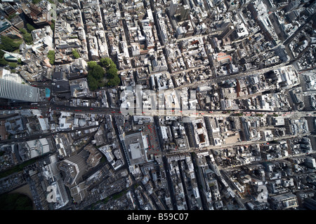 Luftbild Süd-Osten von Oxford Street Soho Square Charing Cross Road Tottenham Court Road Zentrum Punkt Hochhaus London W1 U Stockfoto