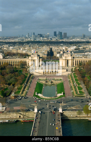 Ansicht von Paris vom Eiffelturm Paris Frankreich Europa Stockfoto