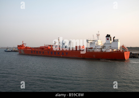 Stena Alexita Handelsschifffahrt Schiff Schiff am Southampton Water in Fawley Erdgas und Erdöl-Raffinerie terminal Hafen angedockt Stockfoto