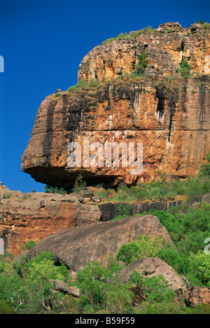 Nourlangie Rock, Heilige Aboriginal Unterschlupf und Rock Art Ort, Kakadu-Nationalpark, Northern Territory, Australien, Pazifik Stockfoto