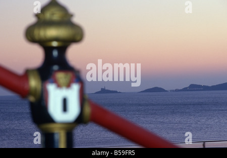 Leuchtturm Mumbles Head Swansea West Glamorgan Südwales Stockfoto