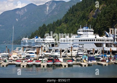 BC Ferries Fähren am Horseshoe Bay, British Columbia, Kanada Stockfoto