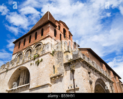 Der Glockenturm von der Abbaye Saint-Pierre de Moissac in Moissac, Tarn et Garonne, Frankreich Europa Stockfoto