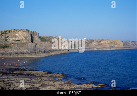 Mewslade Bay Gower West Glamorgan Südwales Stockfoto