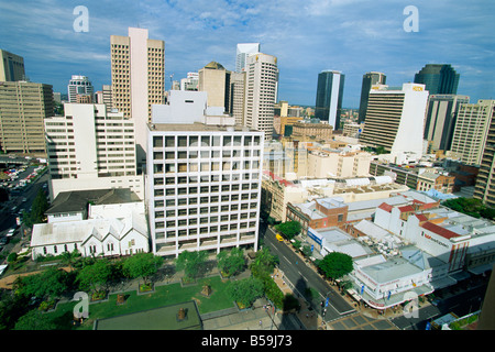 Die Skyline von der City Hall mit Blick auf King George Square und Adelaide Street in Brisbane, Queensland, Australien, Pazifik Stockfoto