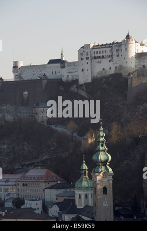 Ansicht von Salzburg aus dem Monchsberg, Salzburg, Österreich, Europa Stockfoto