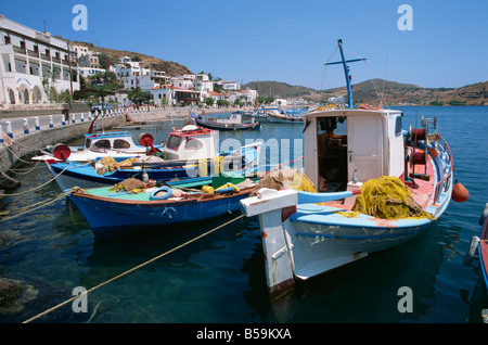 Hafen Skala Patmos Dodekanes griechische Inseln Griechenland Europa Stockfoto