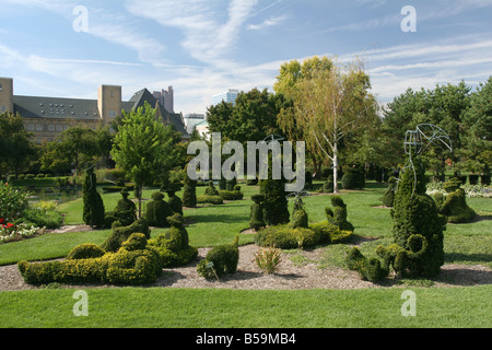 Der Formschnitt Garten Deaf School Park Columbus Ohio Stockfoto