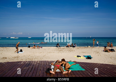 Strand von Mondello Palermo Sizilien Italien Stockfoto