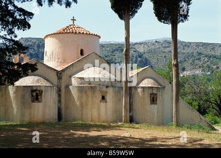 Panagia Kera byzantinische Kirche aus dem 13. Jahrhundert in der Nähe von Kritsa Kreta griechische Inseln Griechenland Europa Stockfoto