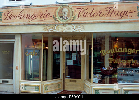 Boulangerie Victor Hugo, St. Peter Port, Guernsey, Channel Islands, Europa Stockfoto