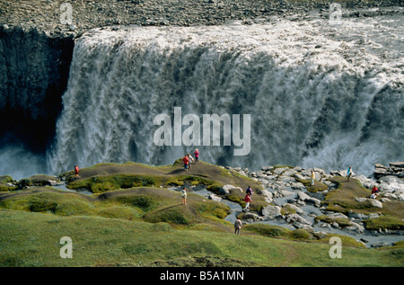 S größte Wasserfall Dettifoss Europas auf Jökulsá ein Fjollum River Island Polar Regions Stockfoto