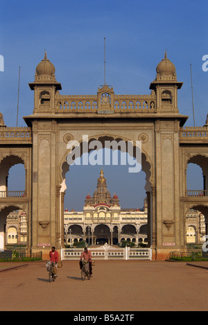 Maharaja Palast, Mysore, Bundesstaat Karnataka, Indien Stockfoto