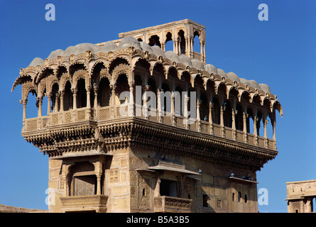 Detail der Haveli, Jaisalmer, Rajasthan, Indien Stockfoto