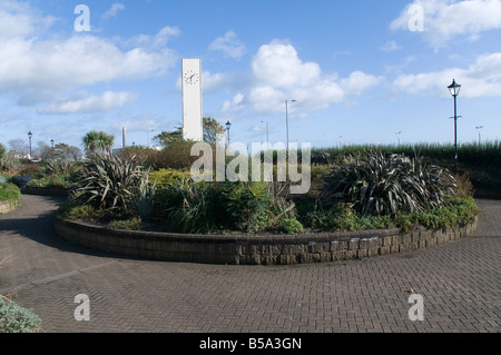 Marine Gardens und Clock Tower, Carrickfergus Stockfoto