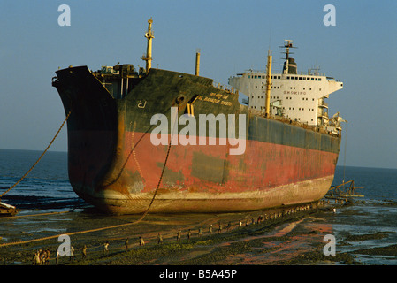 Breakers Werft Alang Gujarat Indien Asien Stockfoto