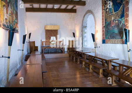 Bankett-Saal in Carrickfergus Castle Stockfoto