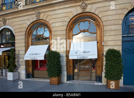 Cartier-Shop am Place Vendome Paris Frankreich Stockfoto