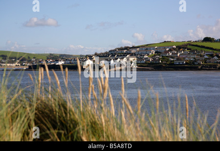 Blick auf Appledore von Northam burrows über Torridge Mündung am Zusammenfluss der Flüsse Torridge und Taw. Stockfoto