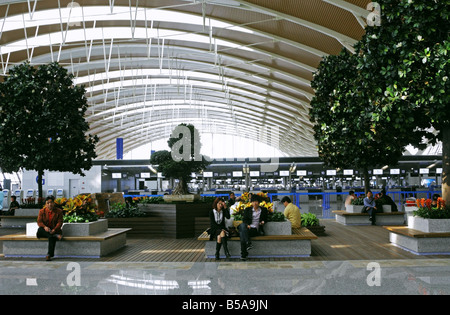 Passagier-Lounge im Terminal 2 des Shanghai Pudong International Airport Stockfoto