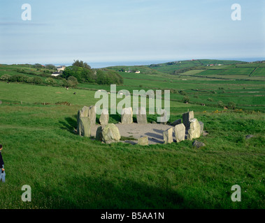 DROMBEG Stone Circle in der Nähe von Glandore County Cork Munster Republik von Irland Europa Stockfoto