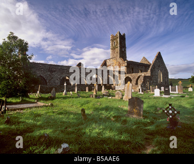 Timoleague Abbey, Franziskaner Kloster Tower, Timoleague, County Cork, Munster, Irland Stockfoto