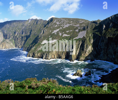 Slieve League, der höchsten Klippen in Europa, Europa Bunglass Point, County Donegal, Ulster, Republik Irland (Eire) Stockfoto