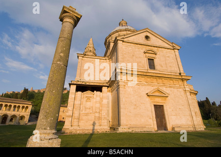 San Biagio Tempel, Montepulciano, Val d ' Orcia, Siena Provinz, Toskana, Italien, Europa Stockfoto