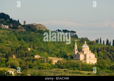 San Biagio Tempel, Montepulciano, Val d ' Orcia, Siena Provinz, Toskana, Italien, Europa Stockfoto