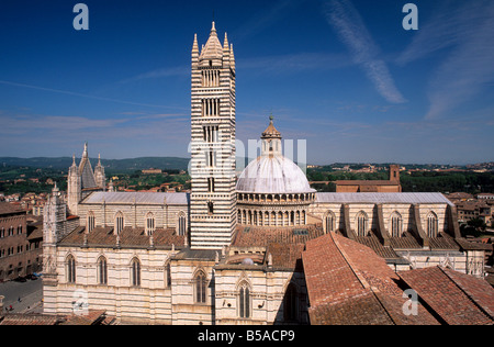 Der Duomo, die aus der Zeit zwischen dem 12. und 14. Jahrhundert, UNESCO World Heritage Site, Siena, Toskana, Italien, Europa Stockfoto